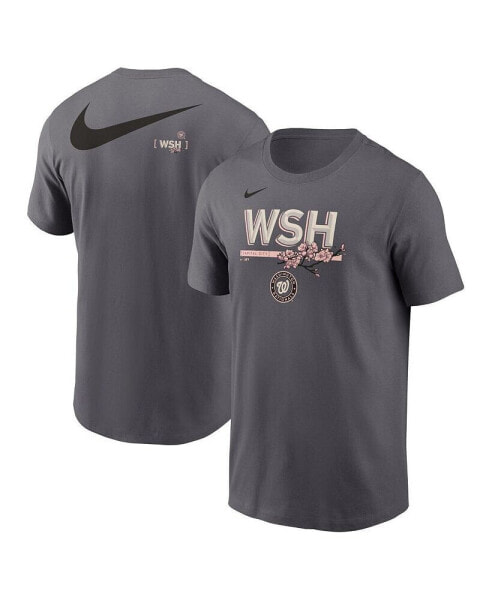 Men's Charcoal Washington Nationals 2-Hit Speed City Connect T-Shirt