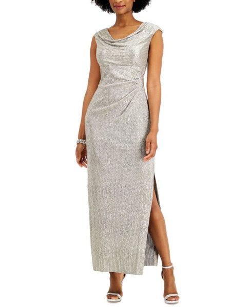 Textured Metallic Gown