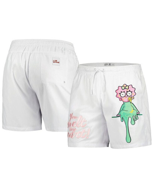 Men's White The Simpsons Shorts