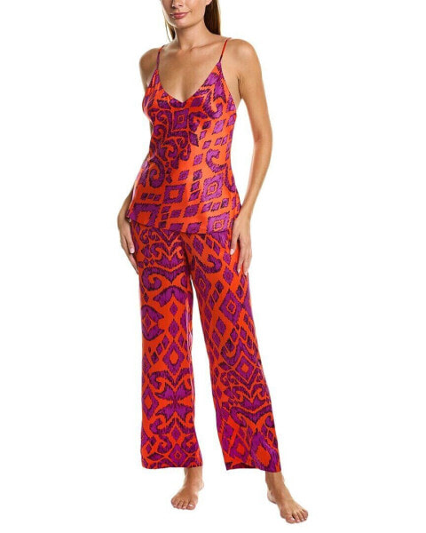 Natori 2Pc Kii Pajama Set Women's Orange L