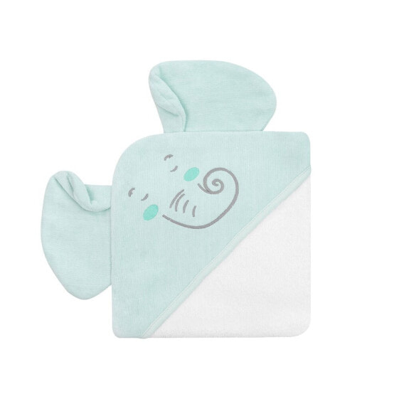 KIKKABOO Towel With Hood Elephant Time 90x90 cm