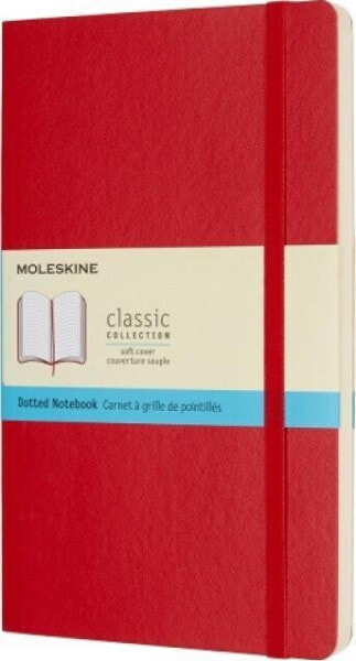 Moleskine Notes MOLESKINE Classic L (13x21cm) w kropki, miękka oprawa, 192 strony, czerwony