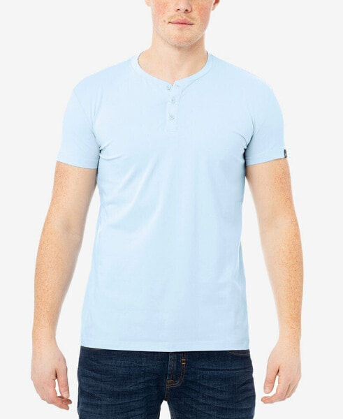 Men's Basic Henley Neck Short Sleeve T-shirt