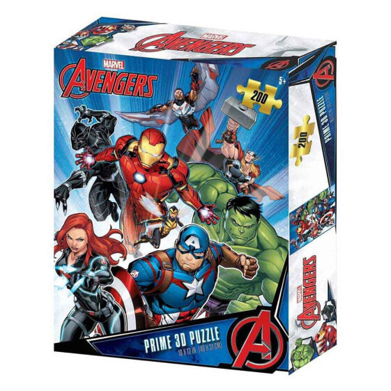 PRIME 3D Marvel Vengadores Personajes Puzzle 200 Pieces