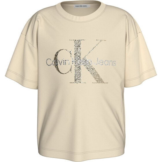 CALVIN KLEIN JEANS Glitter Monogram Boxy short sleeve T-shirt