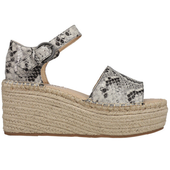 COCONUTS by Matisse Flirty Snake Print Espadrille Wedge Womens Black, Grey Casu