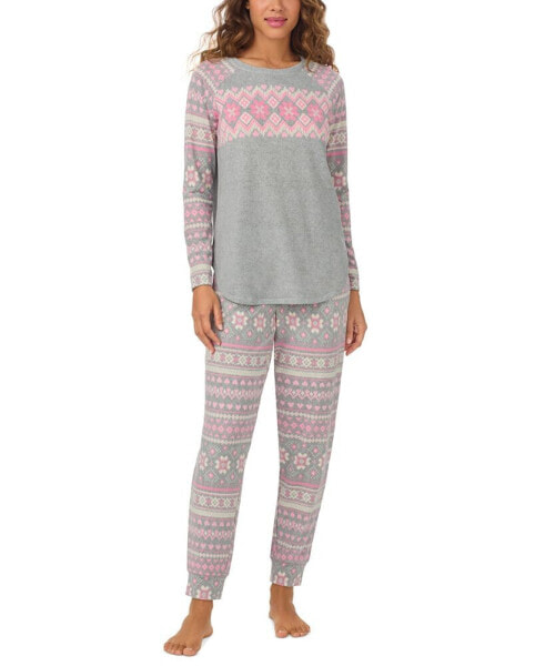 Women's 2-Pc. Printed Jogger Pajamas Set