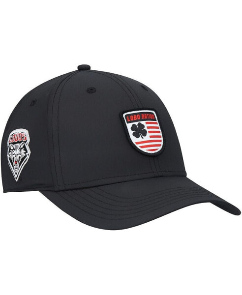 Men's Black New Mexico Lobos Nation Shield Snapback Hat