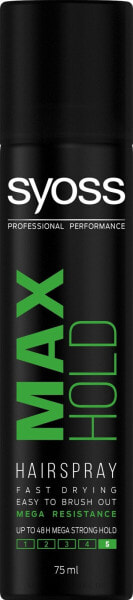 Haarspray "Max Hold" Mega starker Halt - Syoss Styling Max Hold 75 ml