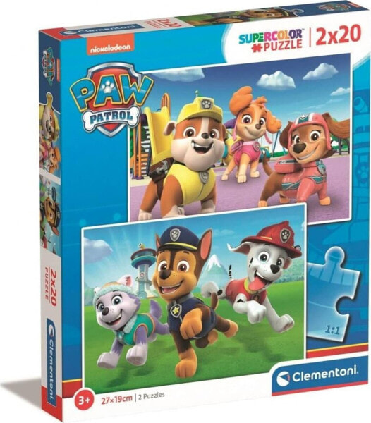 Clementoni CLE puzzle 2x20 SuperKolor Psi Patrol 24800