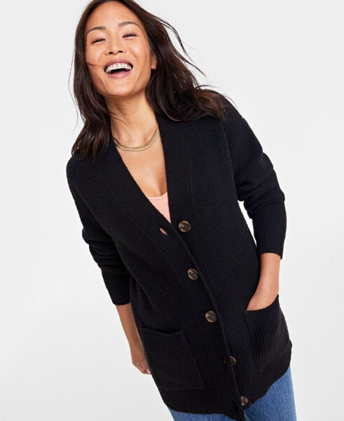 Women's Long Patch Pocket Cardigan, Created for Macy's