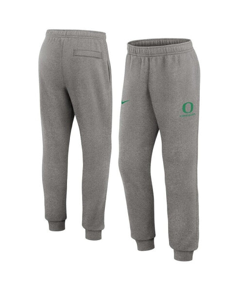 Men's Heather Gray Oregon Ducks Primetime Club Fleece Jogger Pants