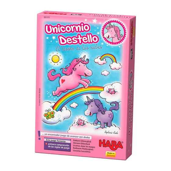 HABA Unicornio Destello El Tesoro de las Nubes board game