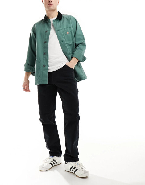 Брюки мужские Dickies – Duck – Leinenhose im Zimmermann-Stil in Schwarz