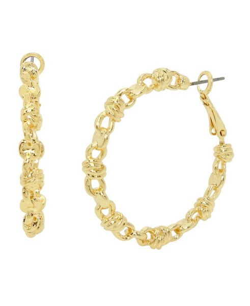 Knot Link Hoop Earrings