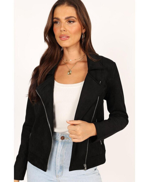 Women's Spencer Faux Suede Moto Jacket