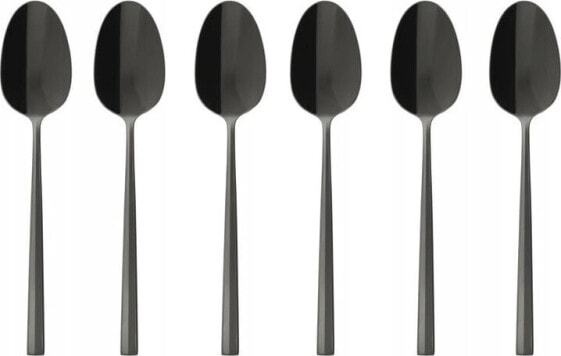 Sambonet Sambonet Rock PVD 6 Espresso Spoons Moka Nero Lucido