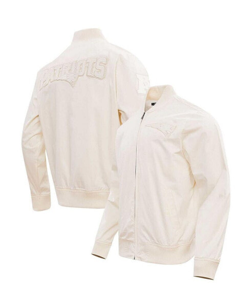 Men's Cream New England Patriots Neutral Full-Zip Jacket