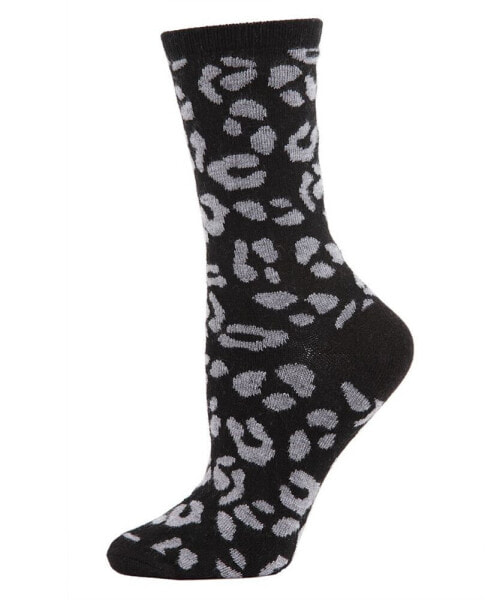 Женские носки MeMoi leopard Animal Print Cashmere Womens Crew Socks