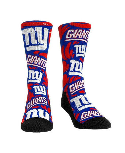 Men's and Women's Socks New York Giants Allover Logo and Paint Crew Socks