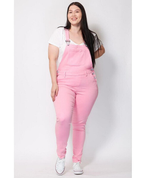 Plus Size Color Overall Bibs