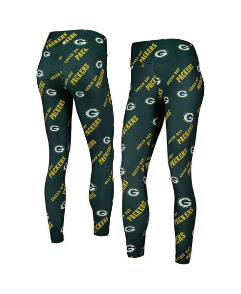 Women's Green Green Bay Packers Breakthrough Allover Print Leggings