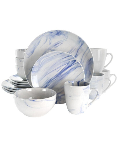 Marble Clara 16 Piece Stoneware Dinnerware Set, Service for 4