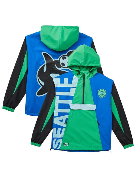 Men's and Women's Green Seattle Sounders FC Tekker Half-Zip Anorak Jacket