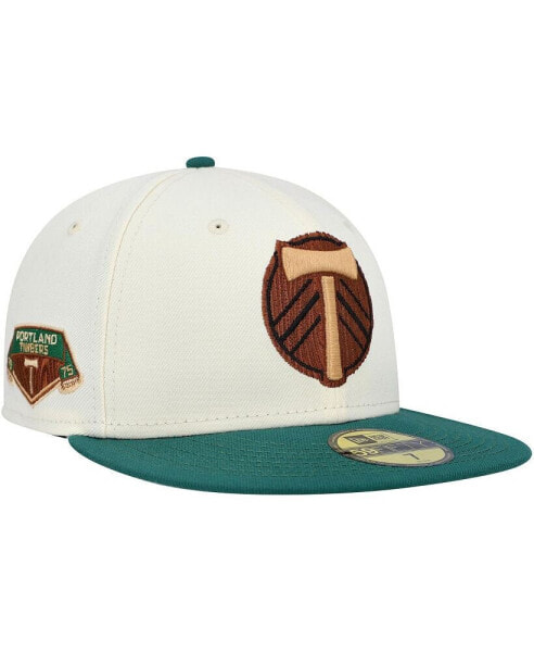 Men's Cream Portland Timbers Wood grain 59FIFTY Fitted Hat