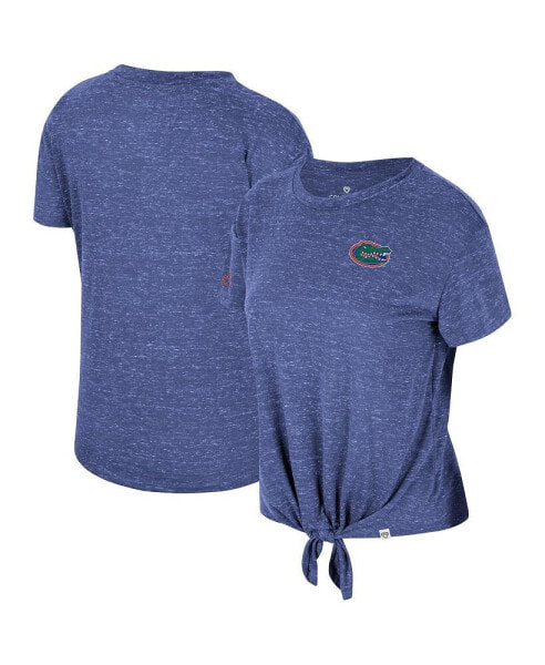 Women's Royal Distressed Florida Gators Finalists Tie-Front T-shirt