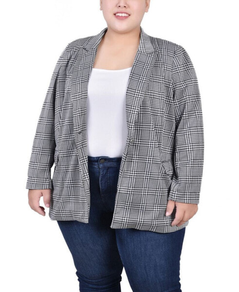 Plus Size Long Sleeve Ponte Jacket