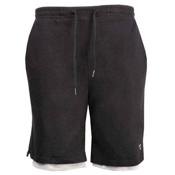 Diadora Bermuda Reversible Mesh Tennis Shorts Mens Black Casual Athletic Bottoms