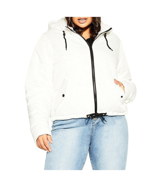 Plus Size Streetwise Puffer Jacket