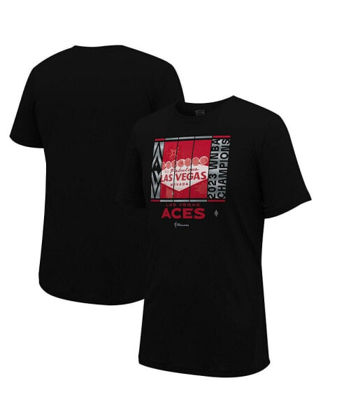 Men's and Women's Black Las Vegas Aces 2023 WNBA Finals Champions Skyline T-shirt