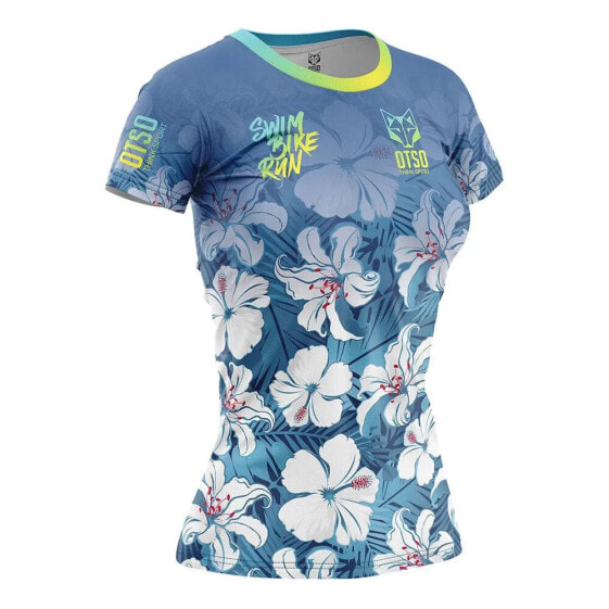 OTSO Swim Bike Run Flower short sleeve T-shirt