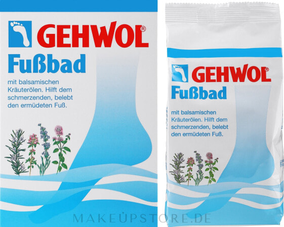 Fußbad mit balsamischen Kräuterölen für schmerzende, ermüdete, brennende und schwitzende Füße - Gehwol Fußbad 250 g