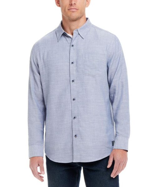 Men's Solid Long Sleeve Button-Front Oxford Shirt