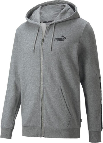 Puma Bluza męska Puma ESS+ Tape Full-Zip Hoodie TR szara 848768 03 S