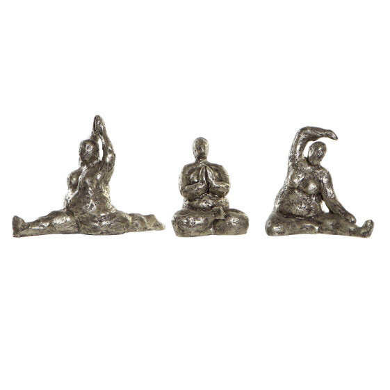 Декоративная фигура DKD Home Decor 11 x 22,5 x 17 cm Позолоченный Yoga (3 штук)