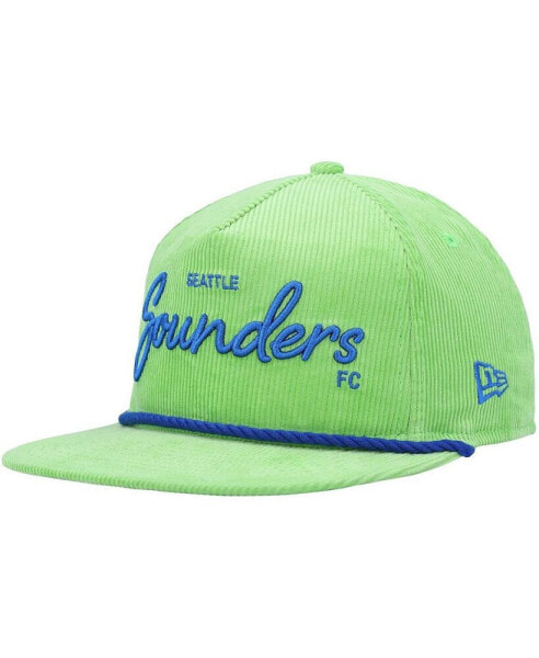 Men's Green Seattle Sounders FC Corduroy Golfer Adjustable Hat