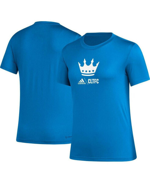 Women's Blue Charlotte FC AEROREADY Club Icon T-shirt