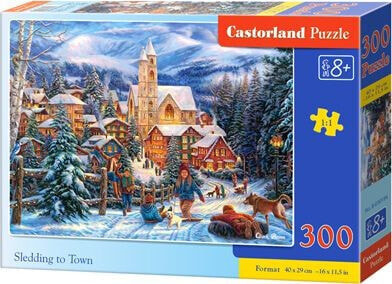 Castorland Puzzle Sledding to Town 300 elementów (215821)