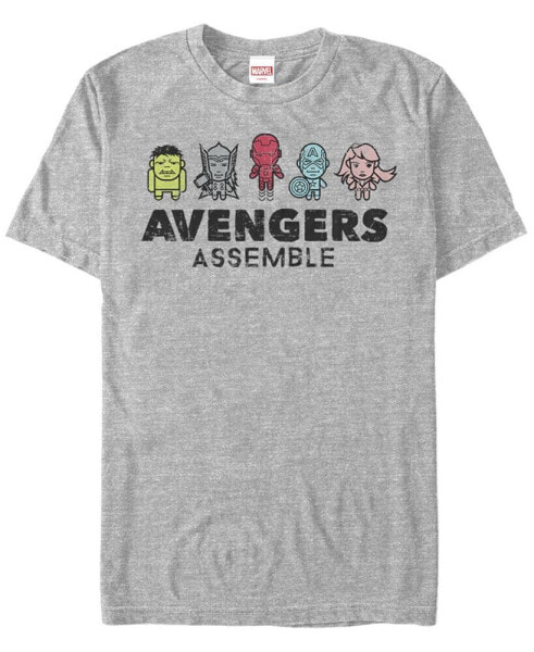 Marvel Men's Comic Collection Kawaii Avengers Assemble Short Sleeve T-Shirt