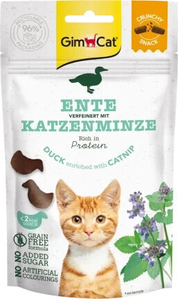 Katzenleckerli mit Ente & Katzenminze, Crunchy Snack, 50 g