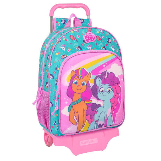 Школьный рюкзак с колесиками My Little Pony Magic Розовый бирюзовый 33 x 42 x 14 cm