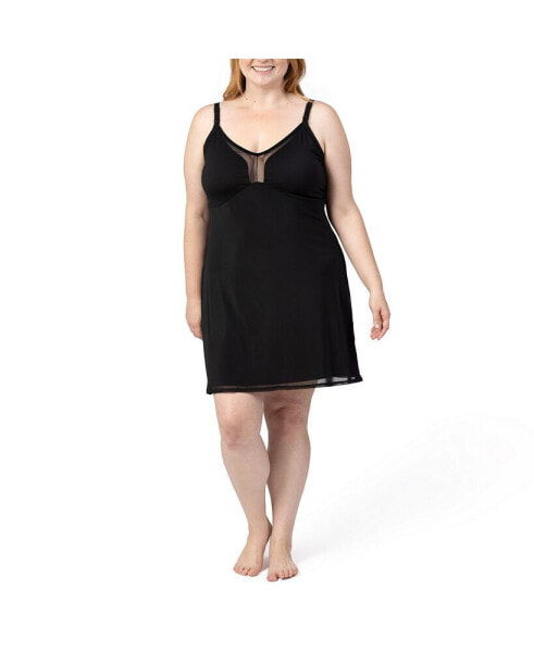 Plus Size Aurora Mesh Nursing Nightgown