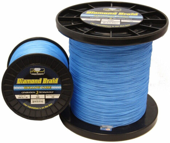 Momoi Diamond Braid Generation III Line Hollow Core - Blue - 60lb - 1500 yards