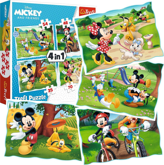 Trefl Puzzle 4w1 Fajny dzień Mickiego / Disney Standard Characters 34604 Trefl p8