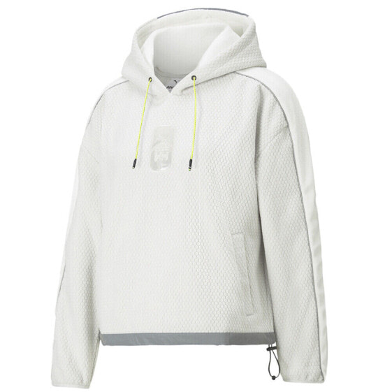 Puma X Helly Hansen Polar Fleece Pullover Hoodie Womens White Casual Outerwear 5