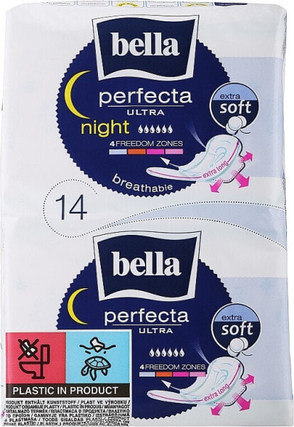 Damenbinden Perfecta Ultra Night Extra Soft 7+7 St.